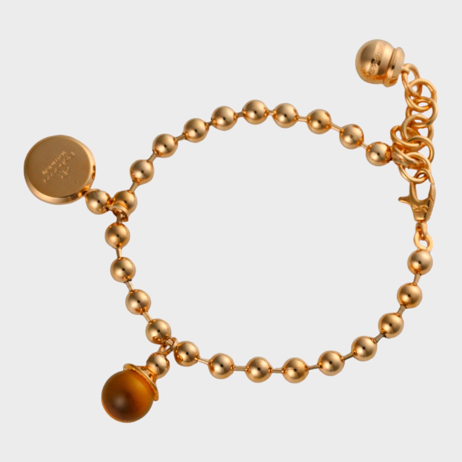Bracelet en perles de bronze plaqué or