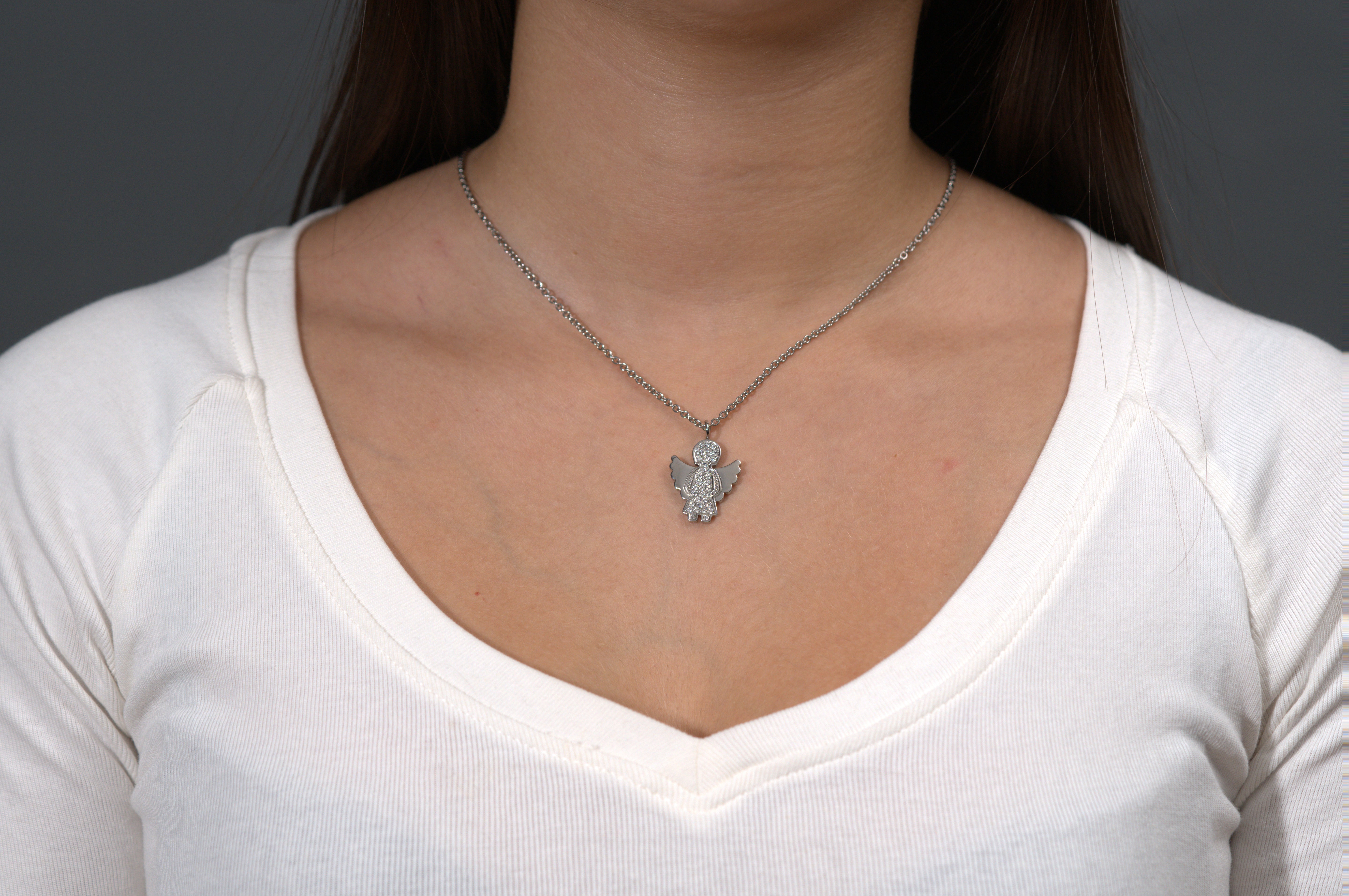 Collier à breloques ange