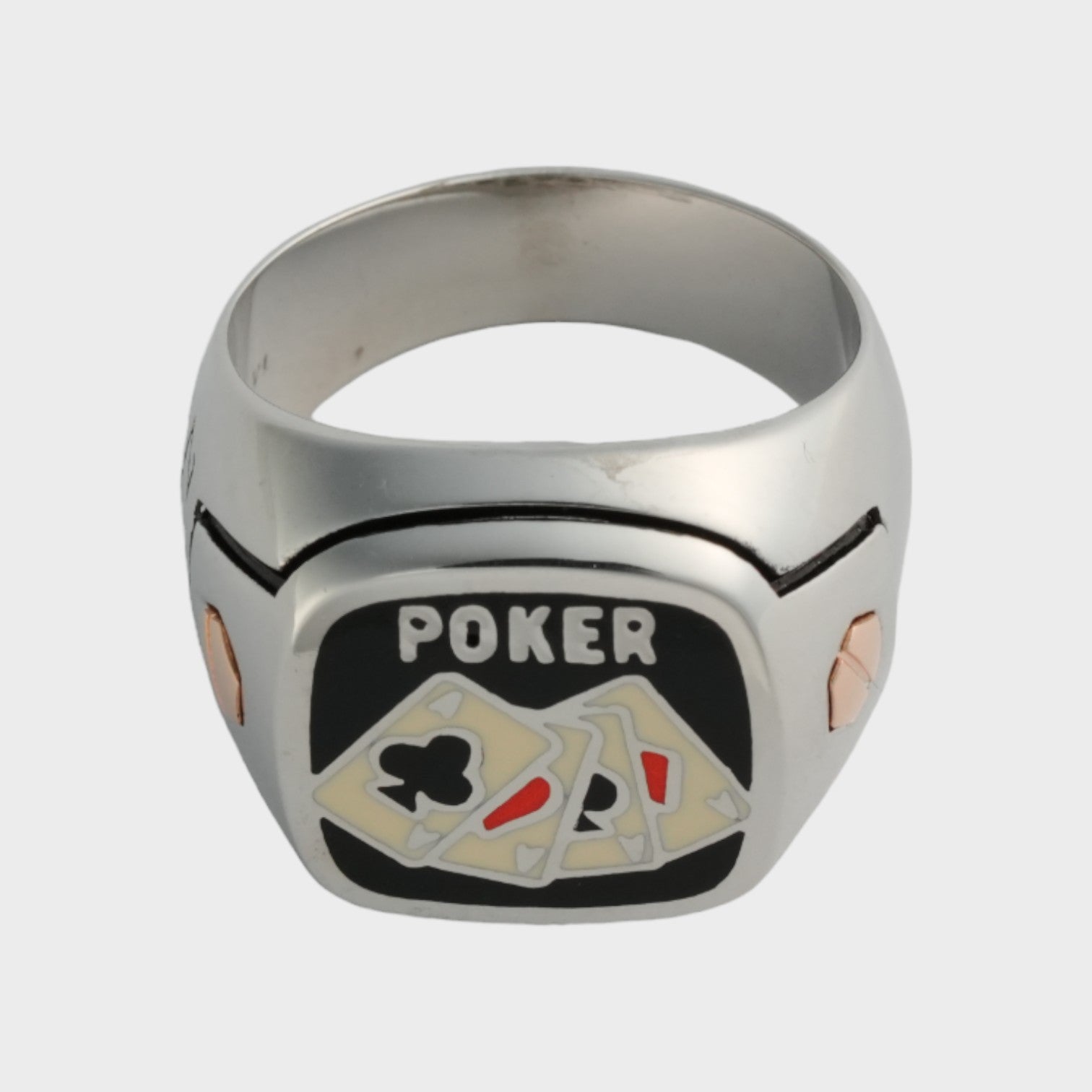 Bague de poker à 4 cartes de couleur