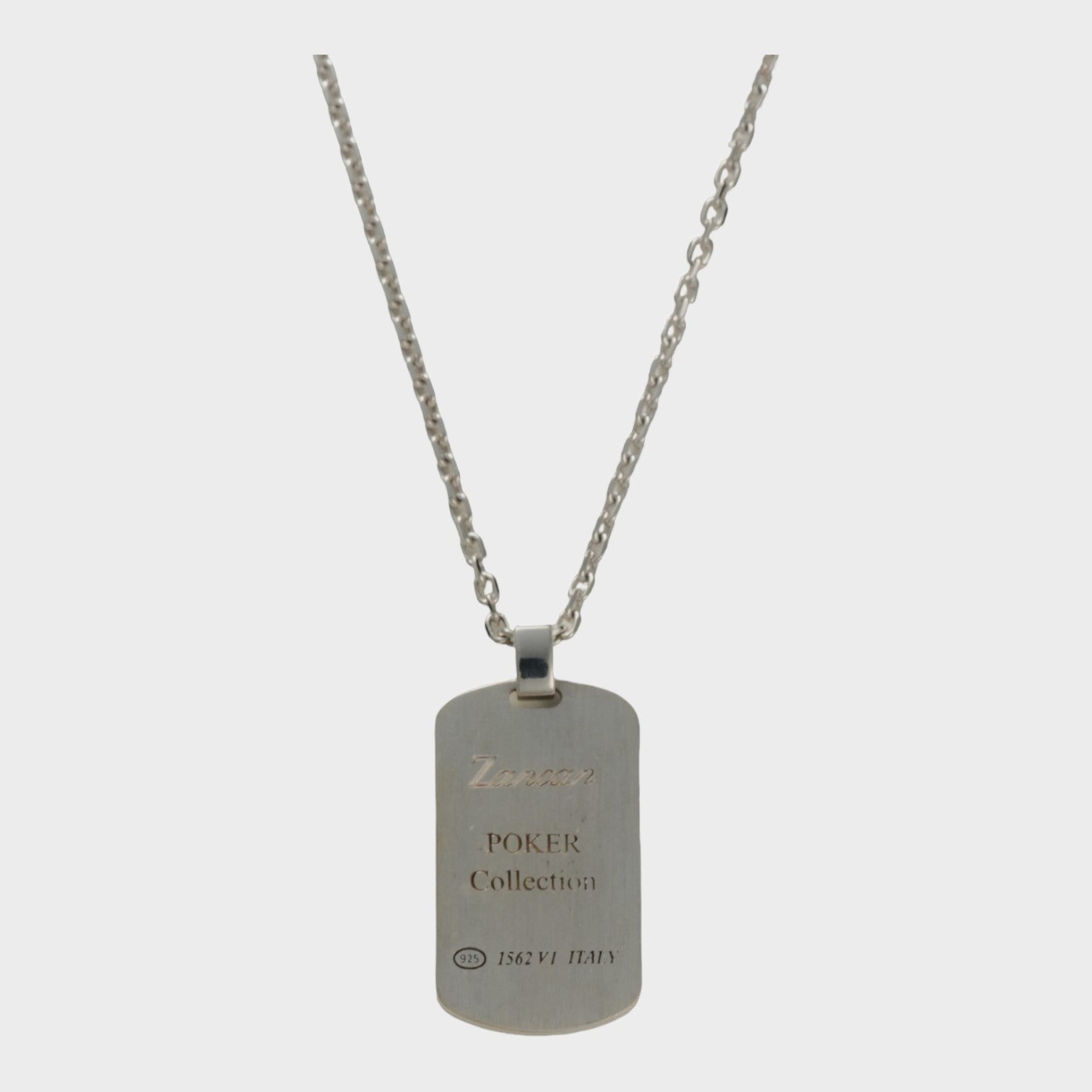 Plaque d'identité en argent sterling pour poker