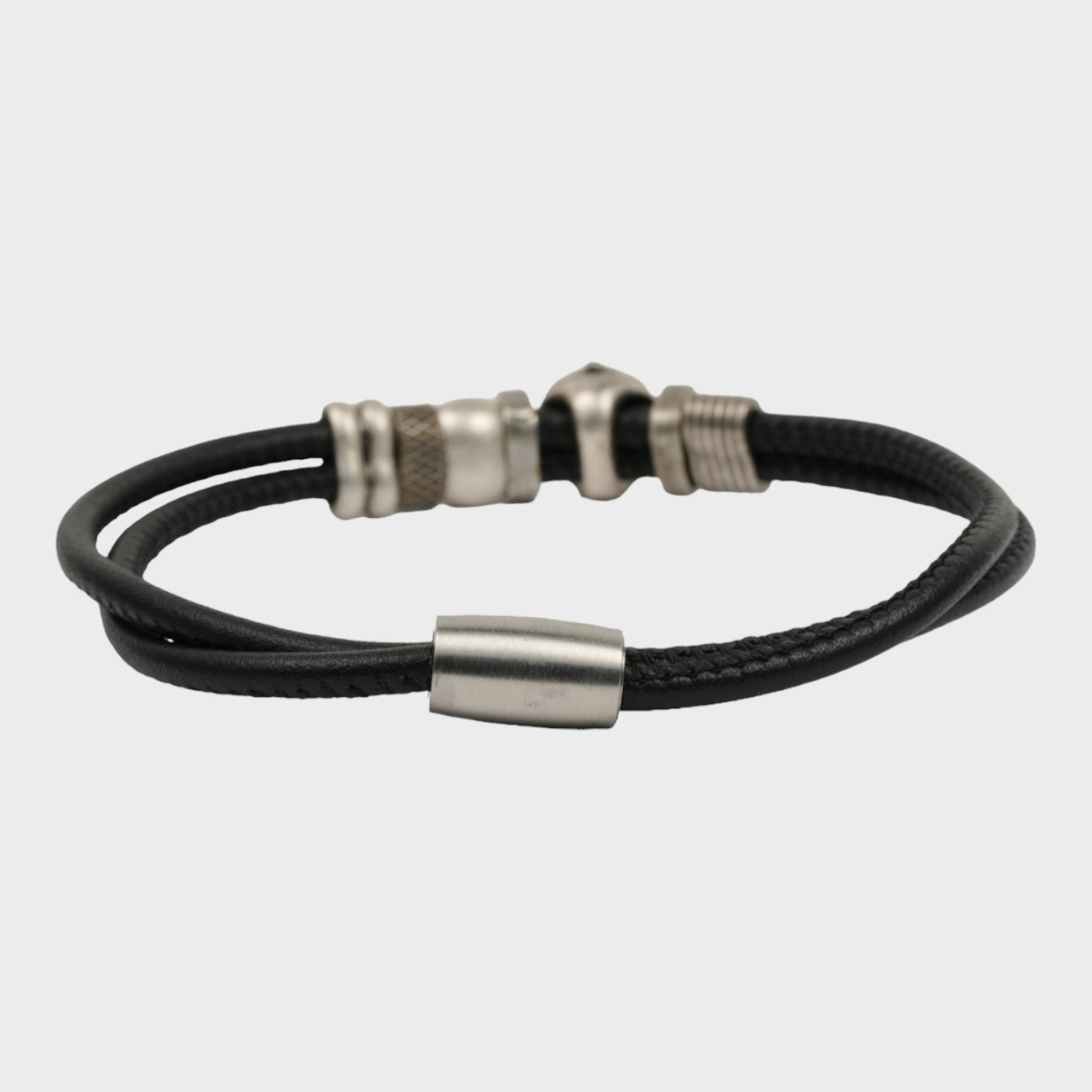 Bracelet en cuir avec croix fantaisie