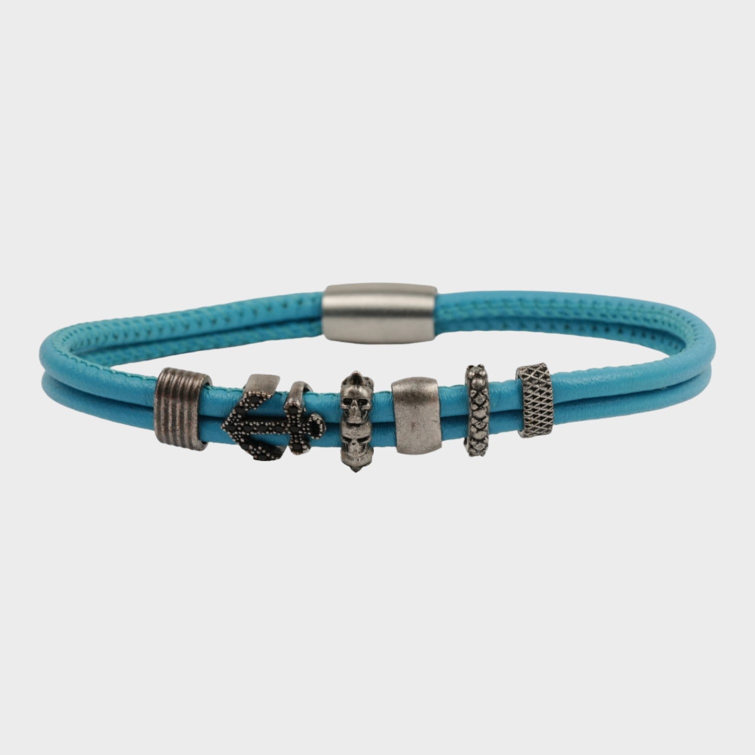 Bracelet en cuir ancre