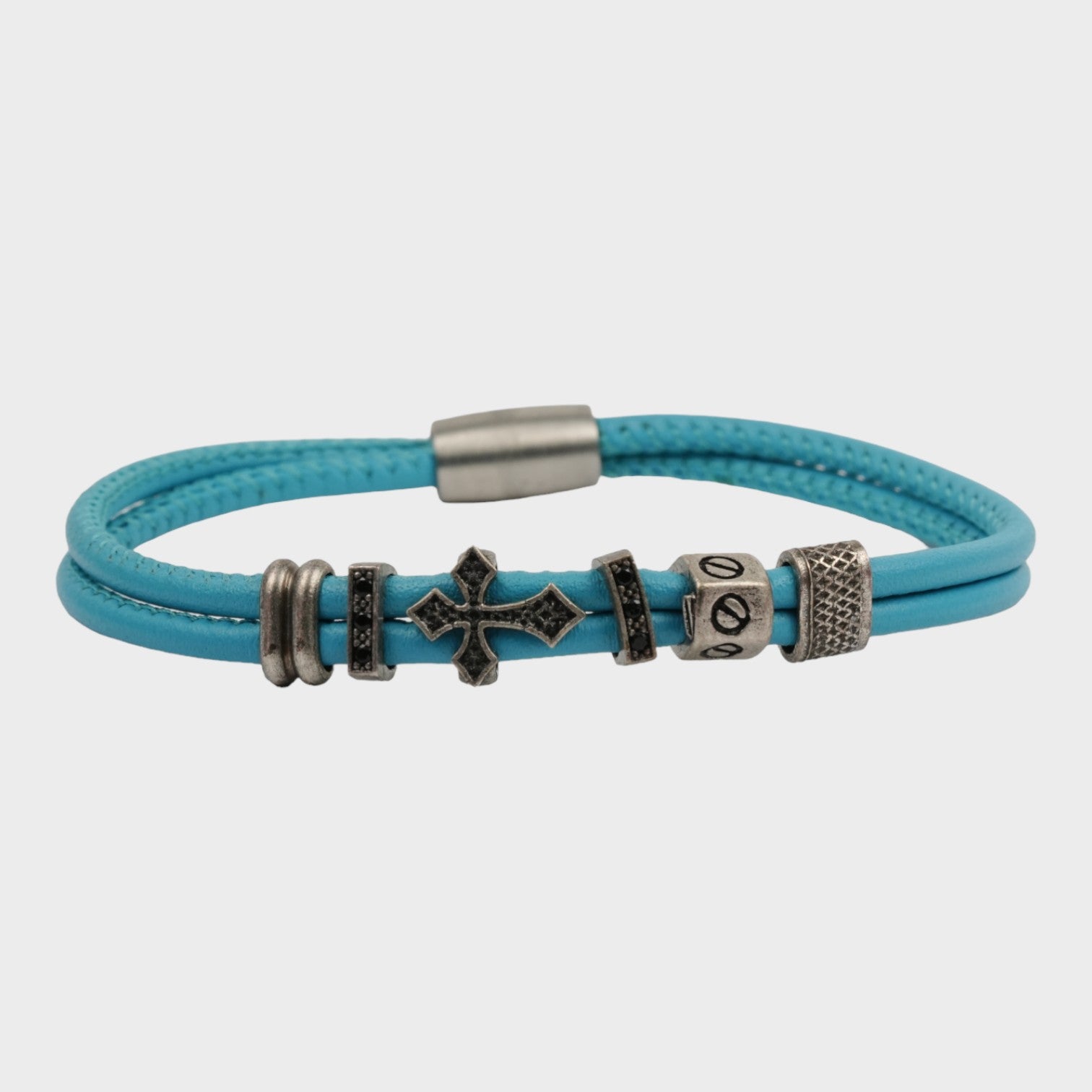 Bracelet en cuir croisé
