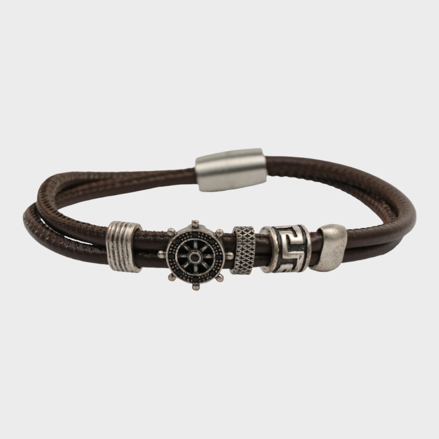 Bracelet en cuir à roue