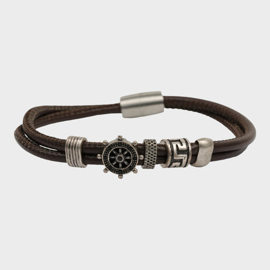 Wheel Leather Bracelet