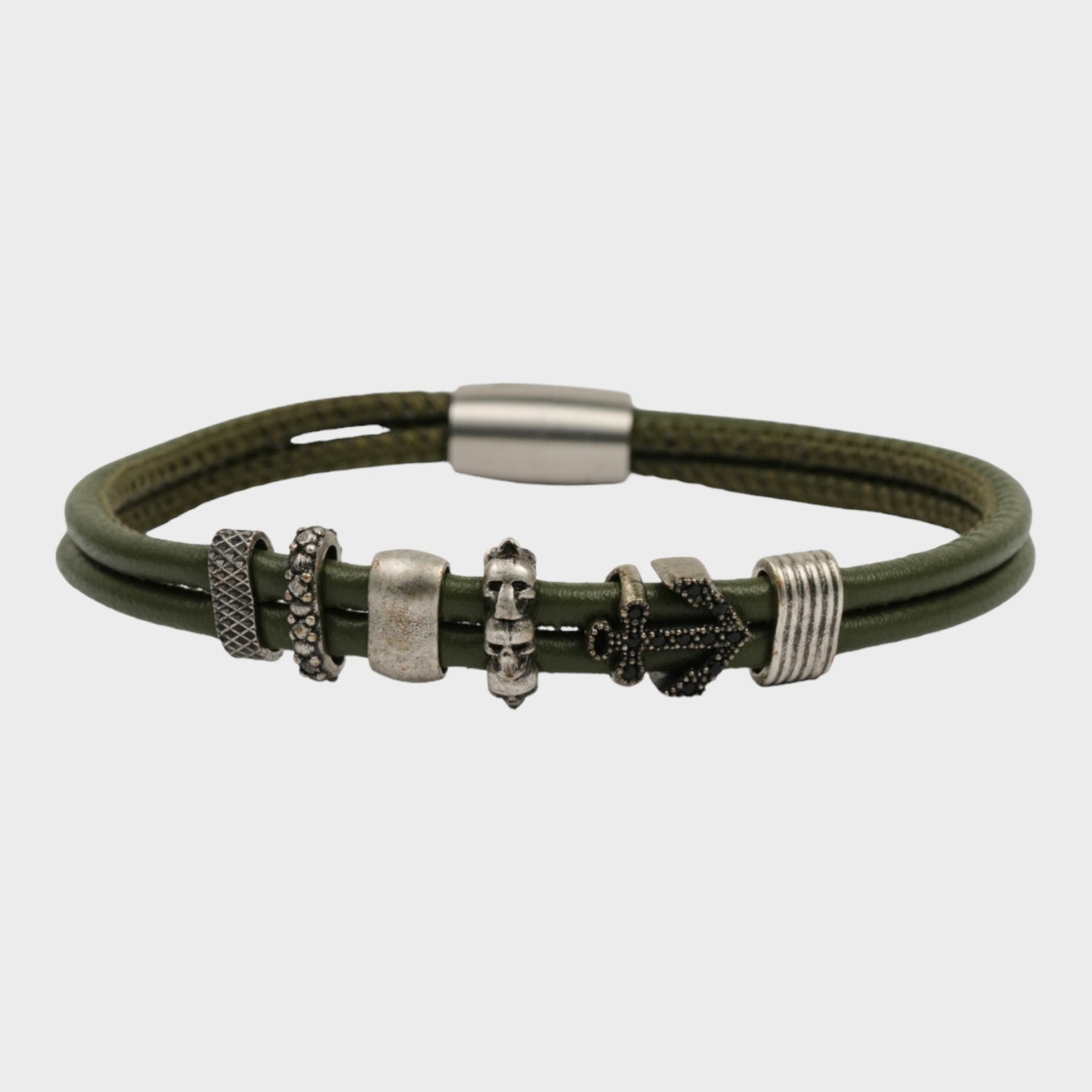 Bracelet en cuir ancre