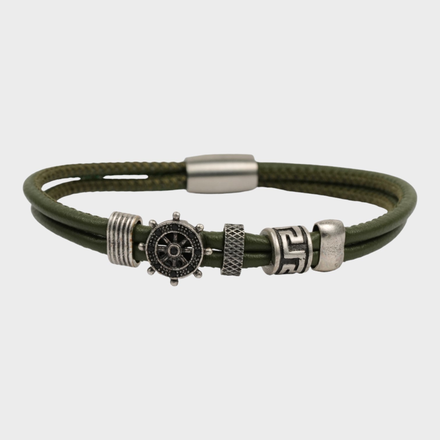 Bracelet en cuir à roue