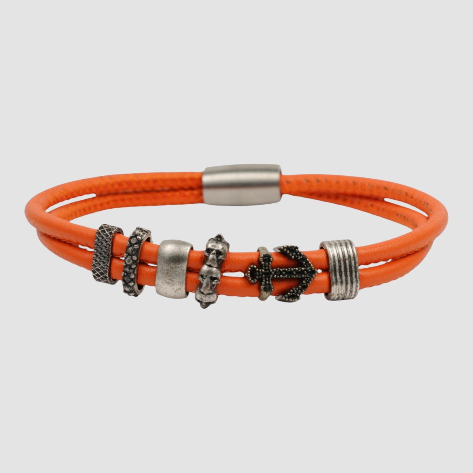 Bracelet en cuir ancre