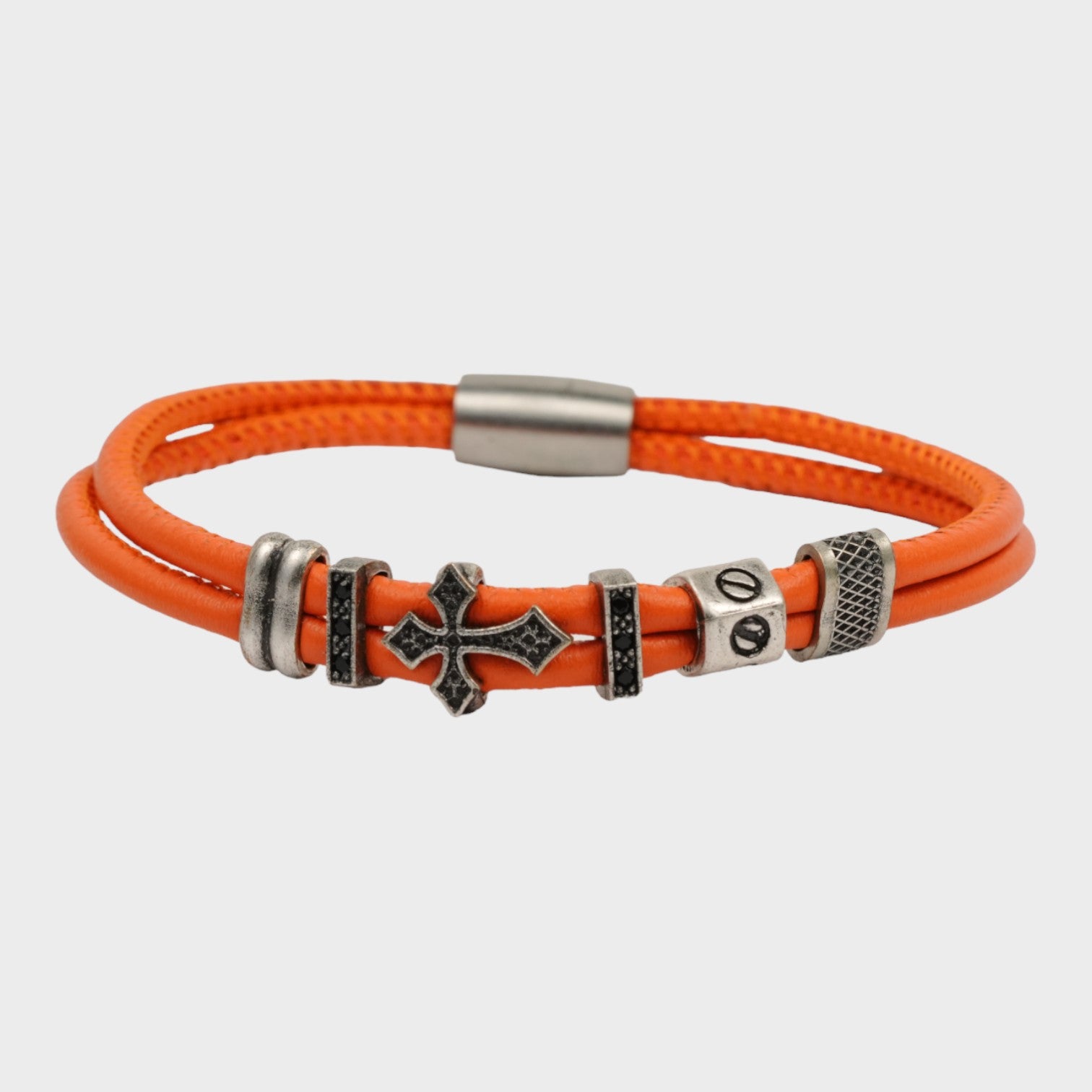 Bracelet en cuir croisé