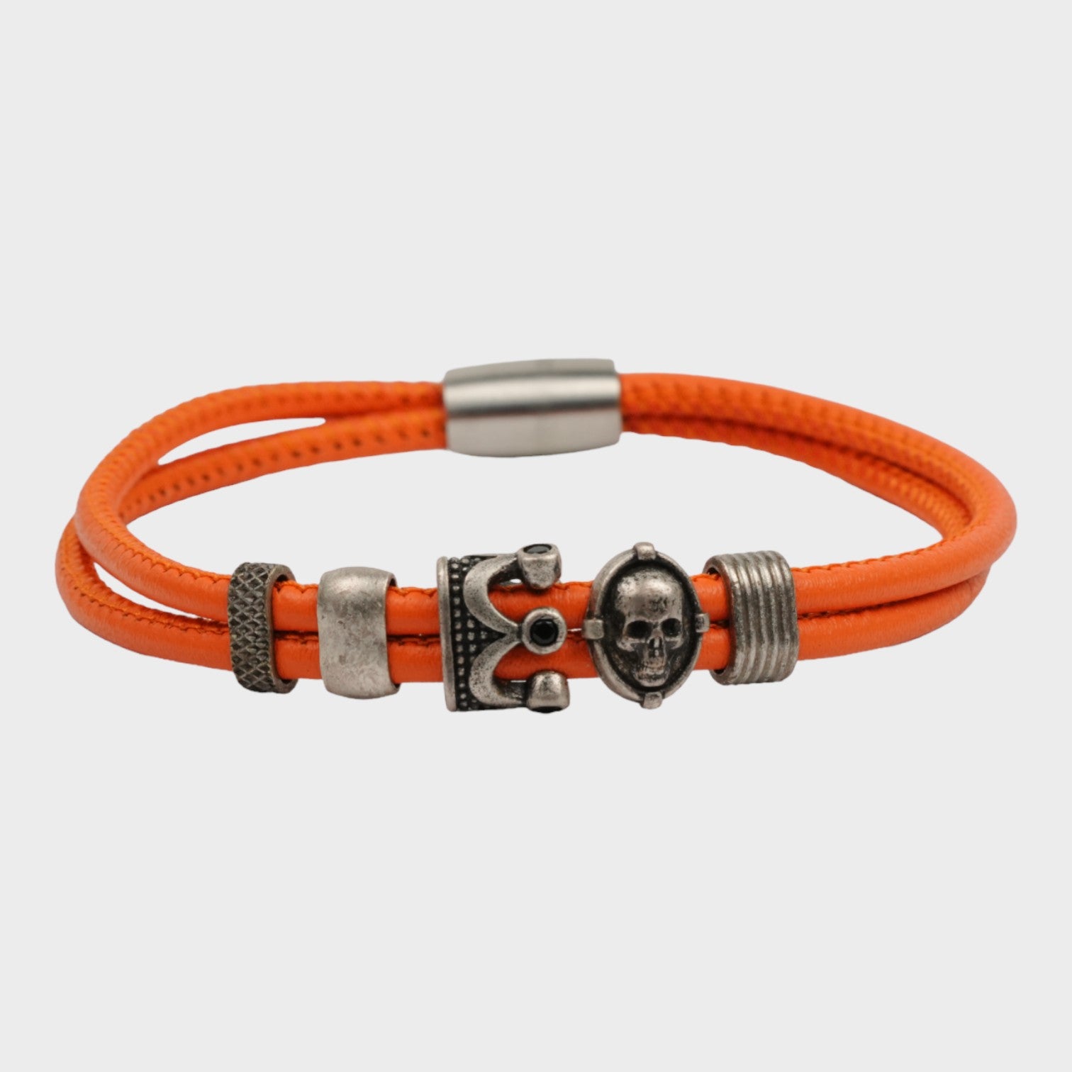 Bracelet en cuir couronne