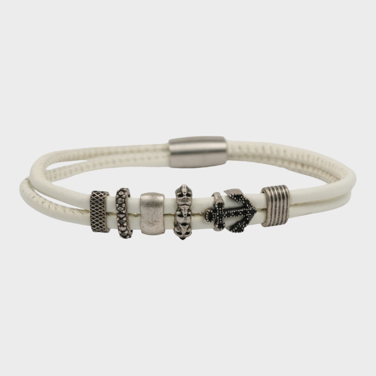 Bracelet en cuir ancre