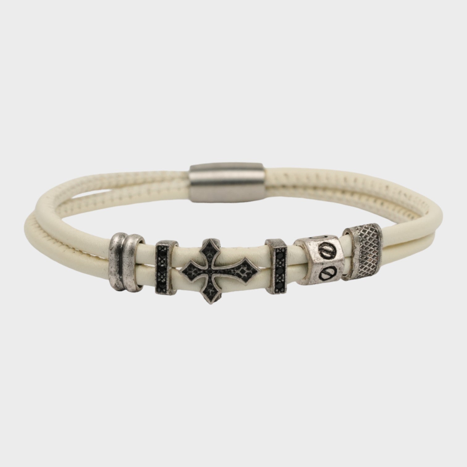 Bracelet en cuir croisé